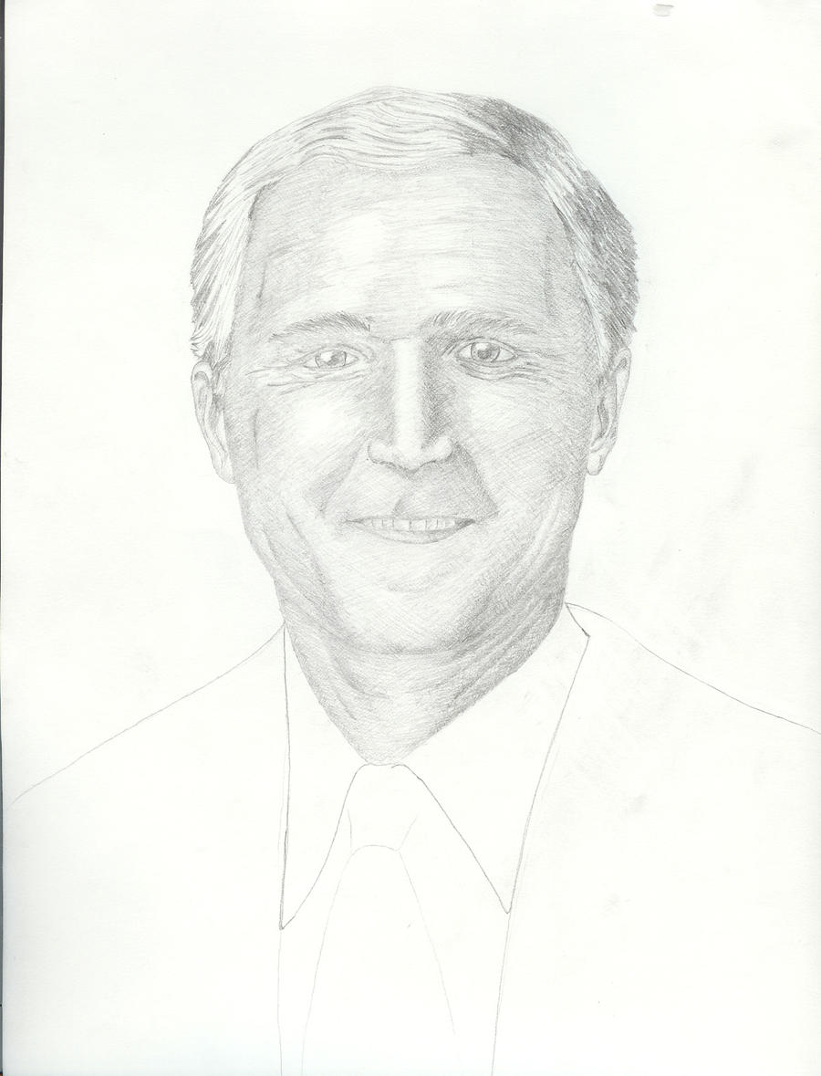 G. W. Bush Portrait by TomTheSaint on DeviantArt