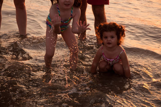 girls at the beach