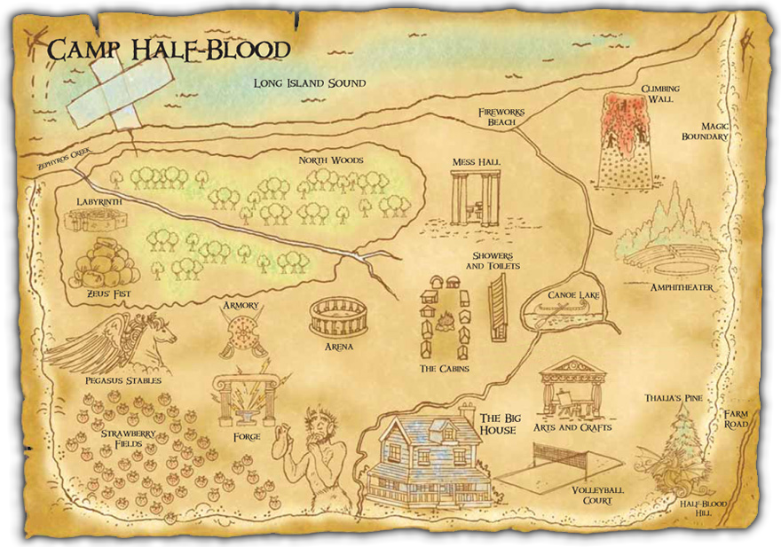 Camp Half-Blood map by Kitty-Cross on DeviantArt