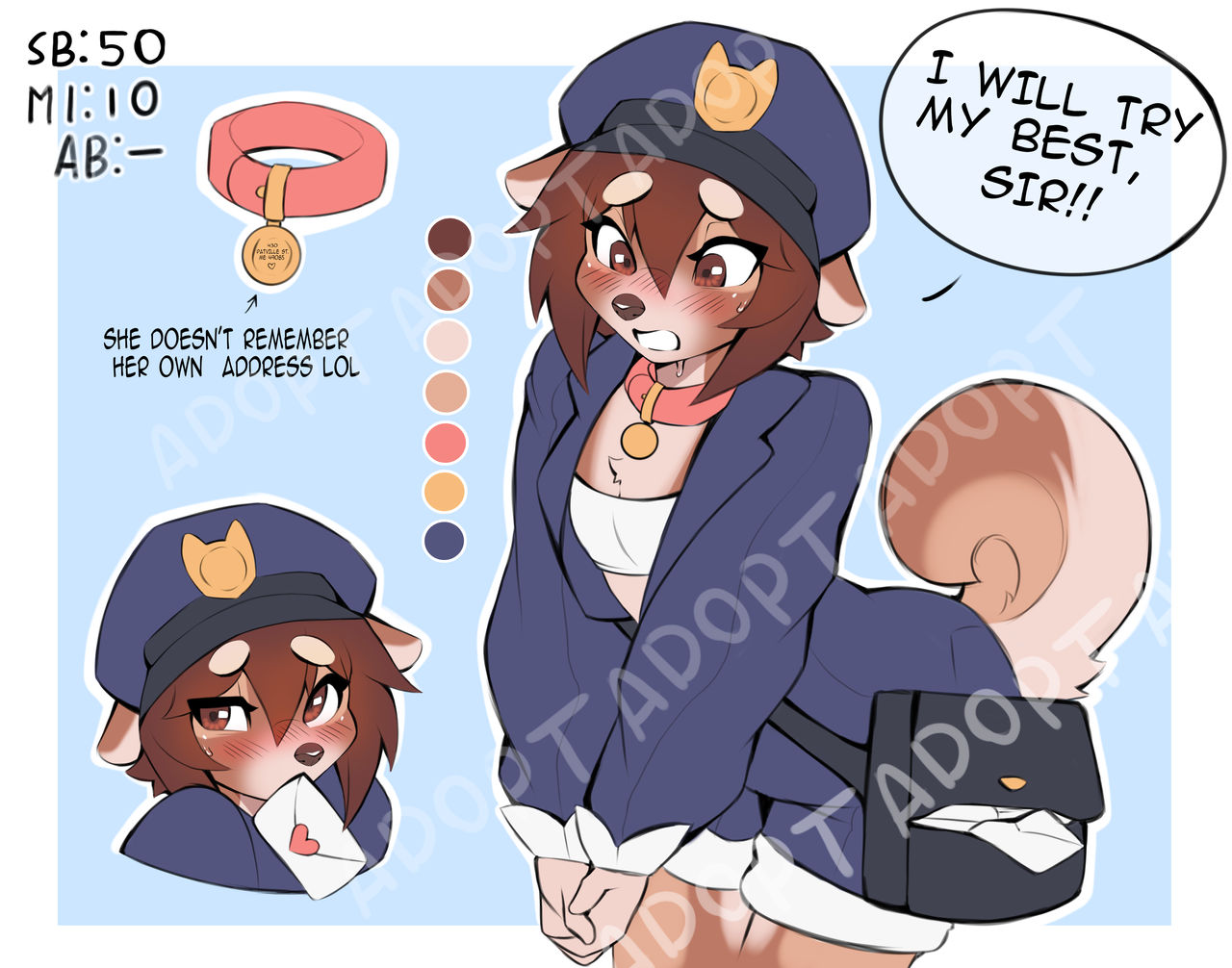 Deviantart Mailbird Mailgirl Puppy (ADOPT) by MayrinArt on DeviantArt