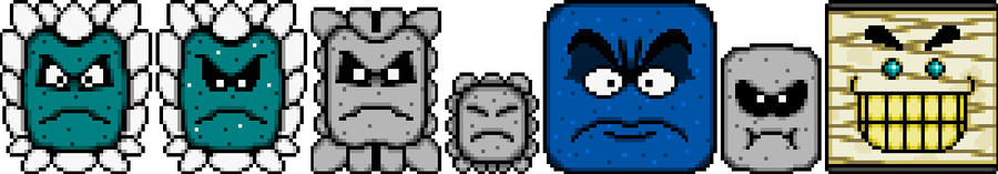 Thwomps, Thwomps, Thwomps by The-PaperNES-Guy on DeviantArt
