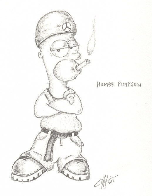 Homer Simpson Gangsta Style by chsmallfry on DeviantArt