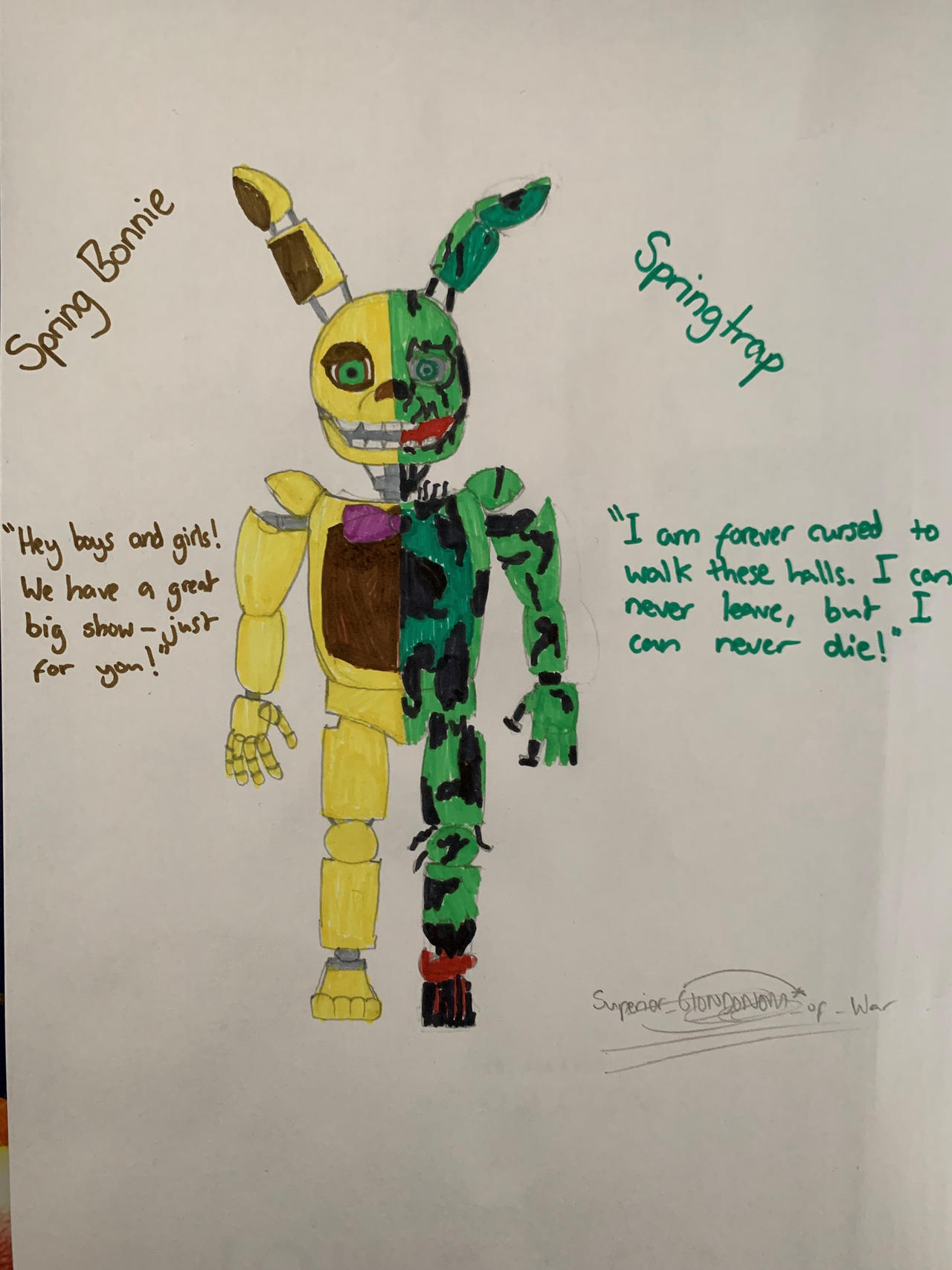 Spring Bonnie Springtrap Spring Bonnie/Springtrap by KaylenArtista on DeviantArt