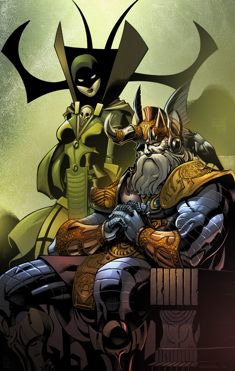 Odin and Hela by chriss2d