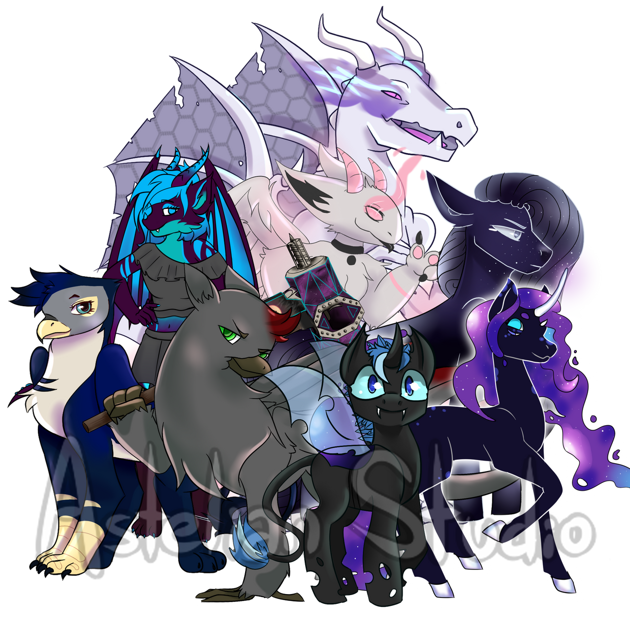 Multiplot Characters Multiple Character Commission Example by AstelianStudio on DeviantArt