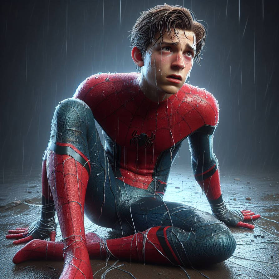 Spiderman wrapped in his own webs by YOUTHEROD on DeviantArt