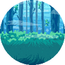 (FREE) scrolling bg: blue forest