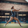 Tall Strong Javelin Thrower