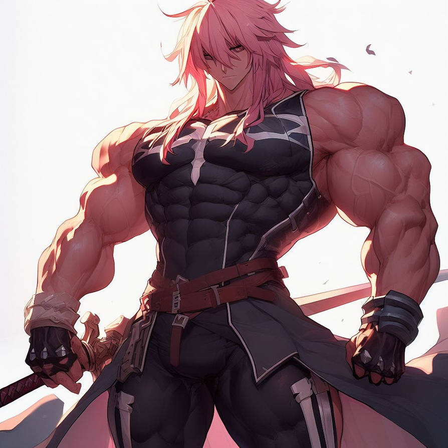 Super buff Astolfo holding his sword wrong by Fellspark on DeviantArt