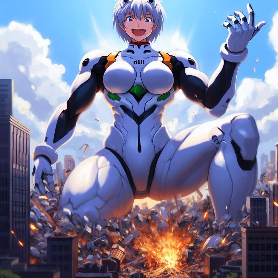 Giant Rreiko Giant Rei having fun in the city by Fellspark on DeviantArt