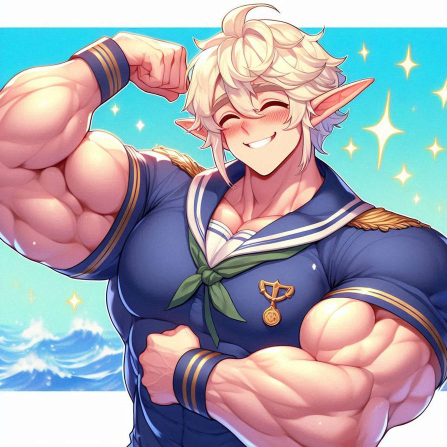 Super buff Elf in the navy by Fellspark on DeviantArt