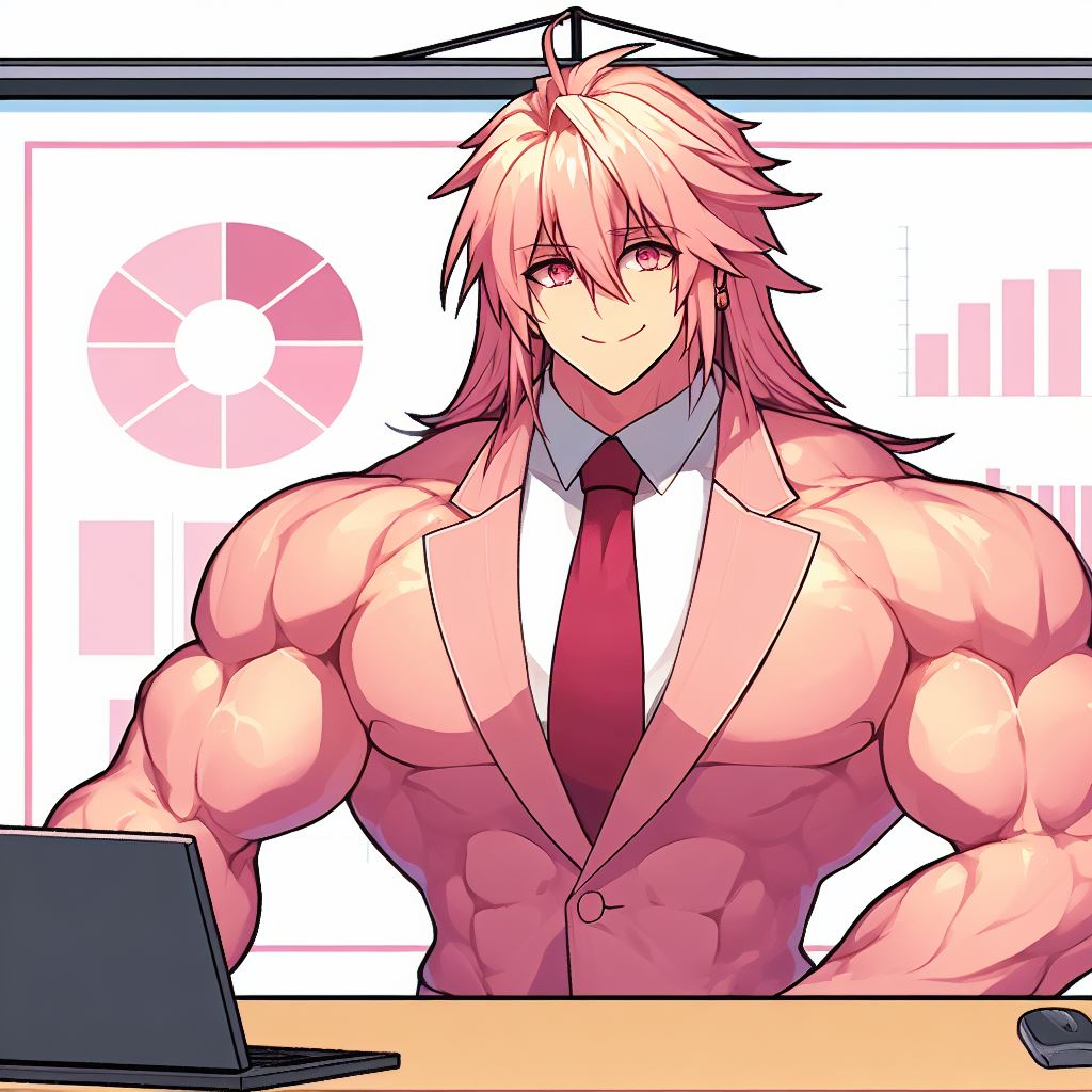 Buff Astolfo woking on his presentation by Fellspark on DeviantArt