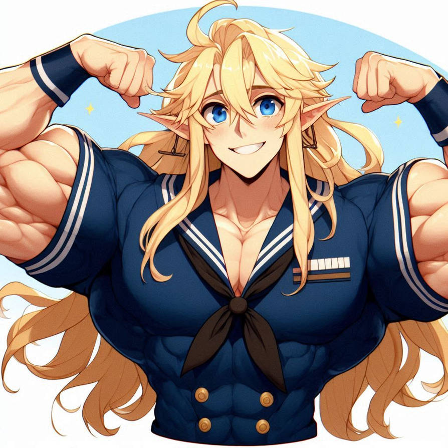 Elf Base Buff Super buff blonde Elf sailor by Fellspark on DeviantArt