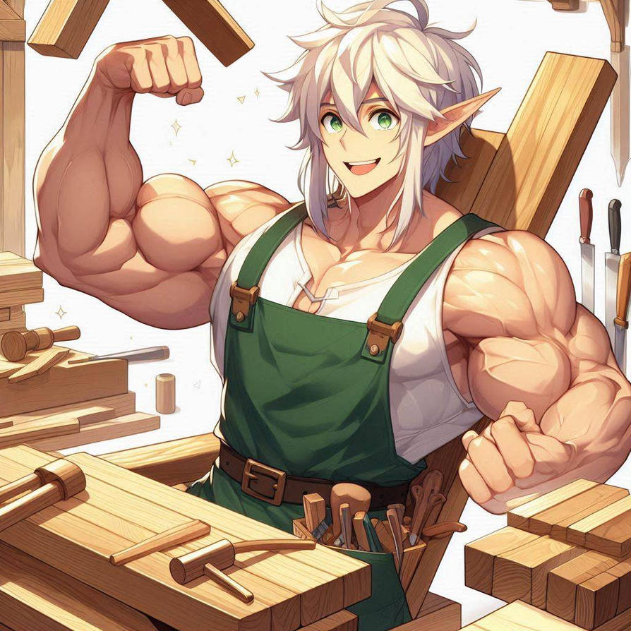 Buff Elf woodworker by Fellspark on DeviantArt