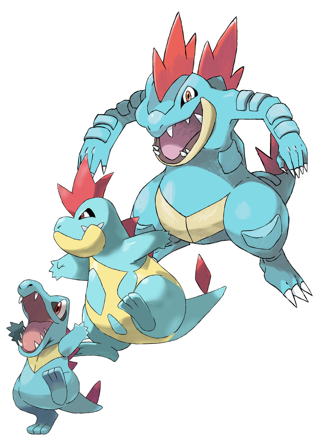158 160 Totodile Evolution By Torathor On Deviantart 158 160 Totodile Evolution By Torathor On Deviantart