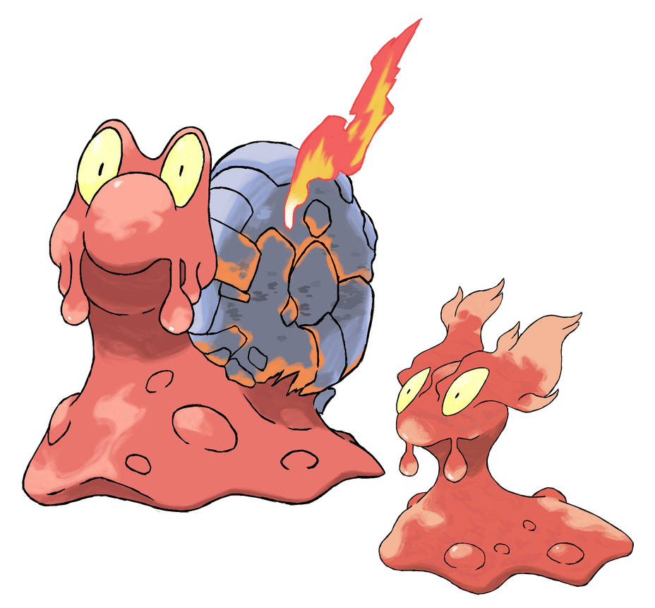218-219 Slugma Evolution by Torathor on DeviantArt