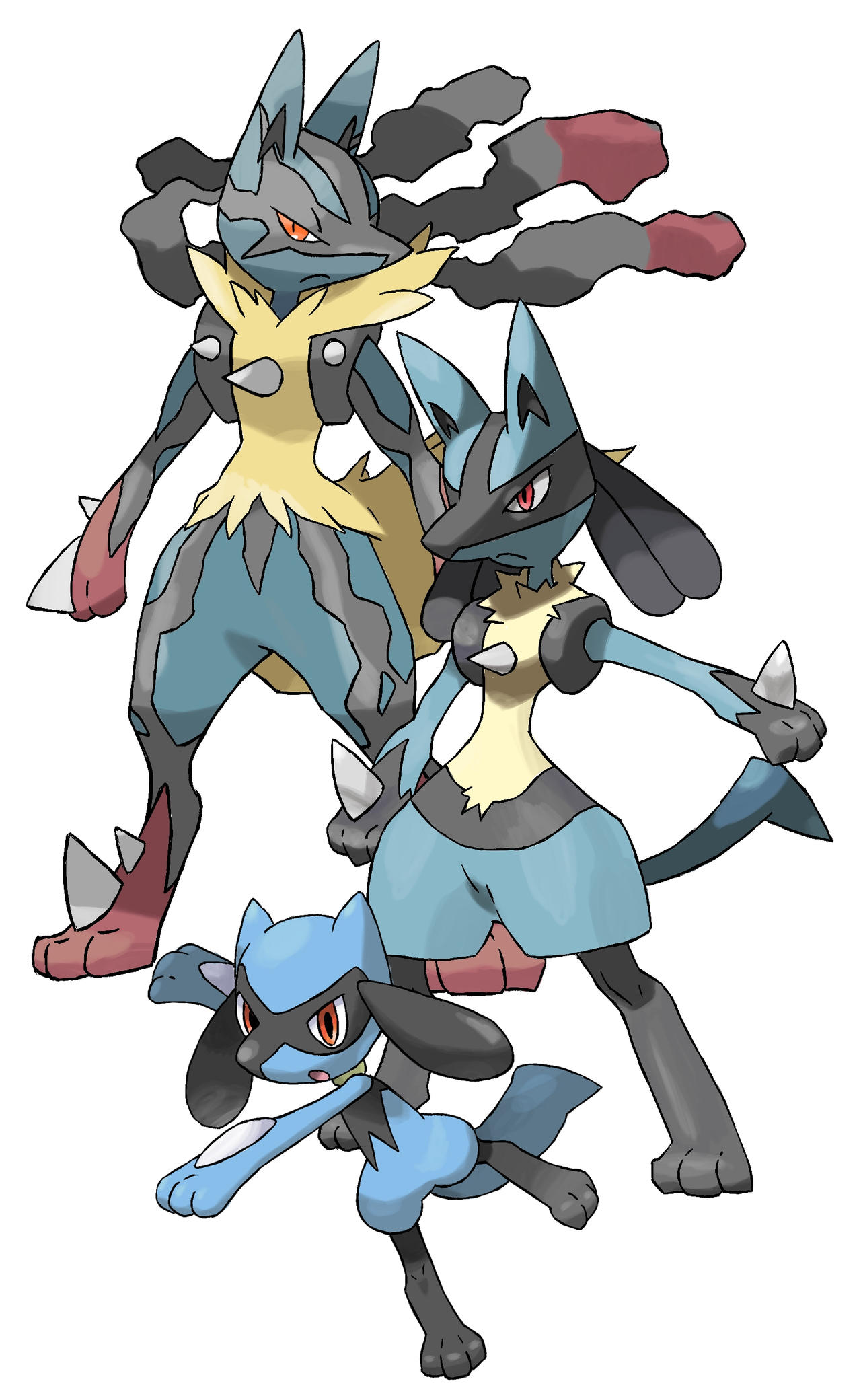 447-448 Riolu Mega Evolution by Torathor on DeviantArt