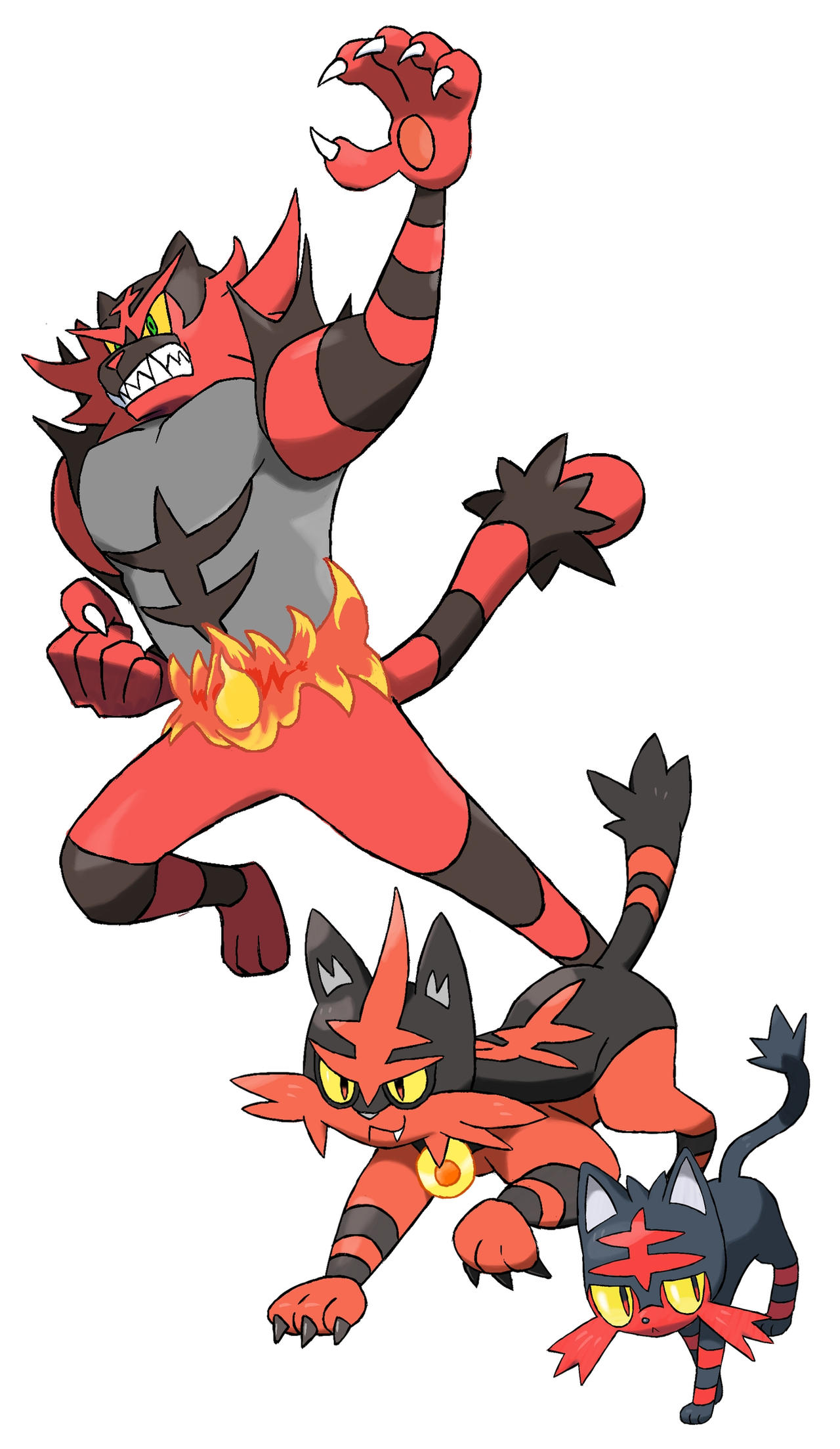 Litty Evolution 725-727 Litten Evolution by Torathor on DeviantArt