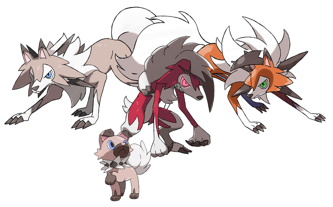 Pokemon Ruffrack Evolution 744-745 Rockruff Evolutions by Torathor on DeviantArt