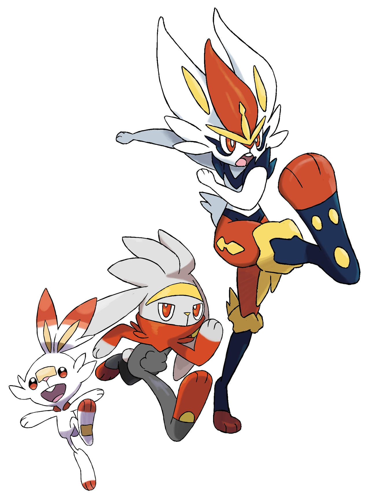 813-815 Scorbunny Evolution by Torathor on DeviantArt