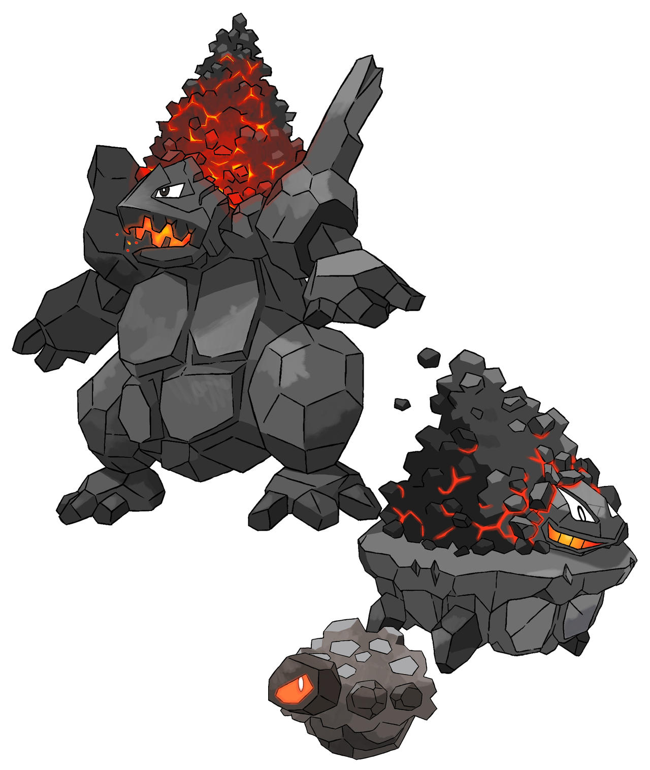 Pokemon Roly Coly Gen 837-839 Rolycoly Evolution by Torathor on DeviantArt