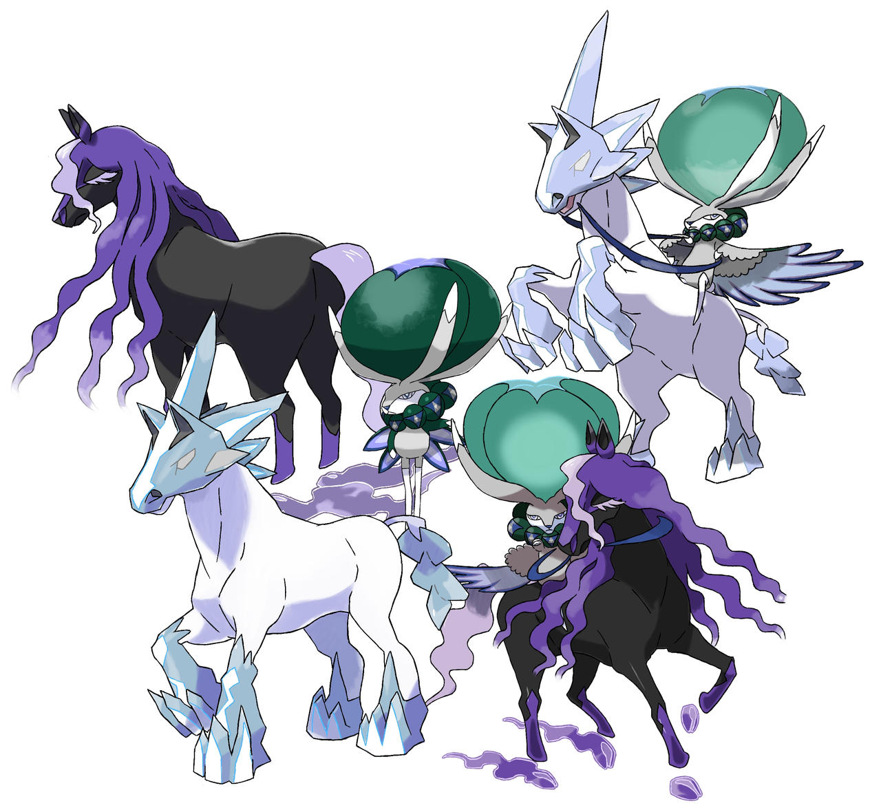 896-898 Calyrex Forms by Torathor on DeviantArt