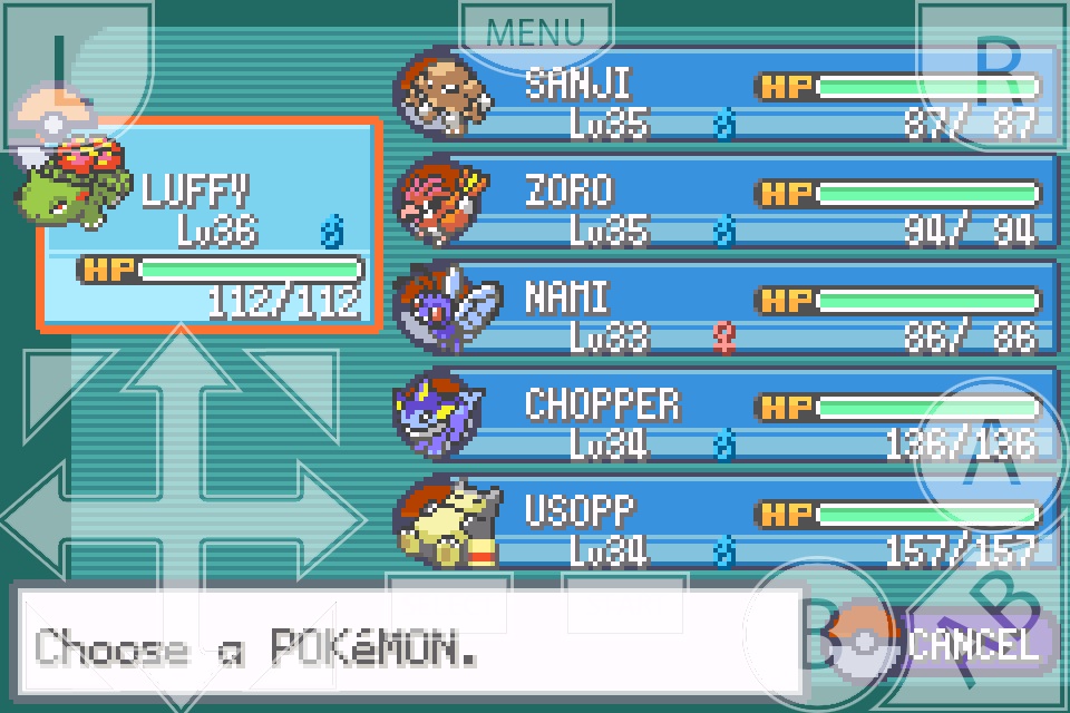 My Pokemon Fire Red Team