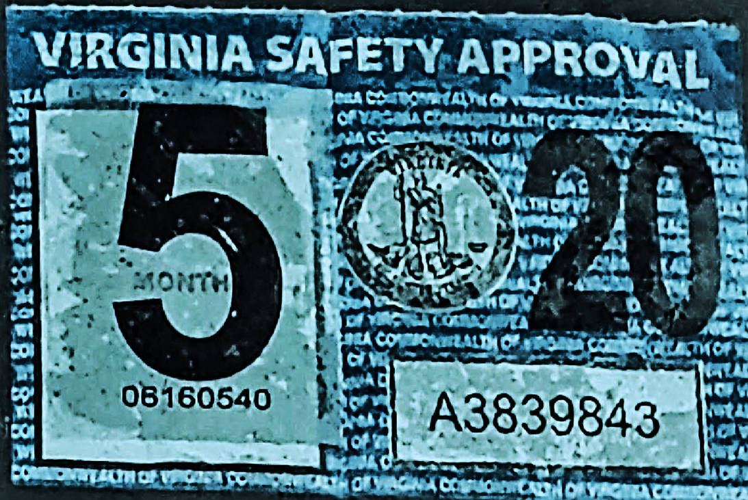 Virginia May 2020 Inspection Sticker. by 96Frosty on DeviantArt