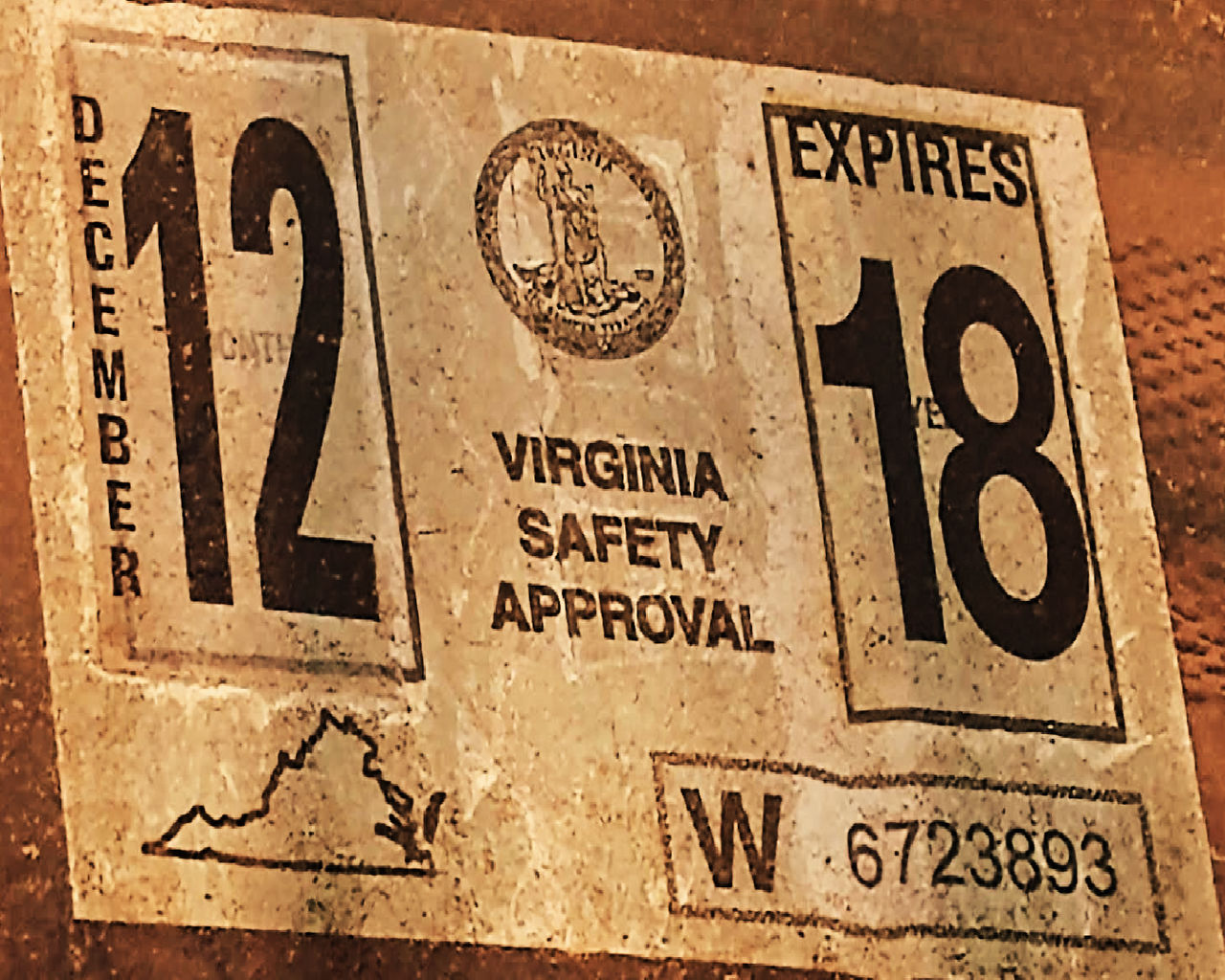 Virginia December 2018 Inspection Sticker. by 96Frosty on DeviantArt