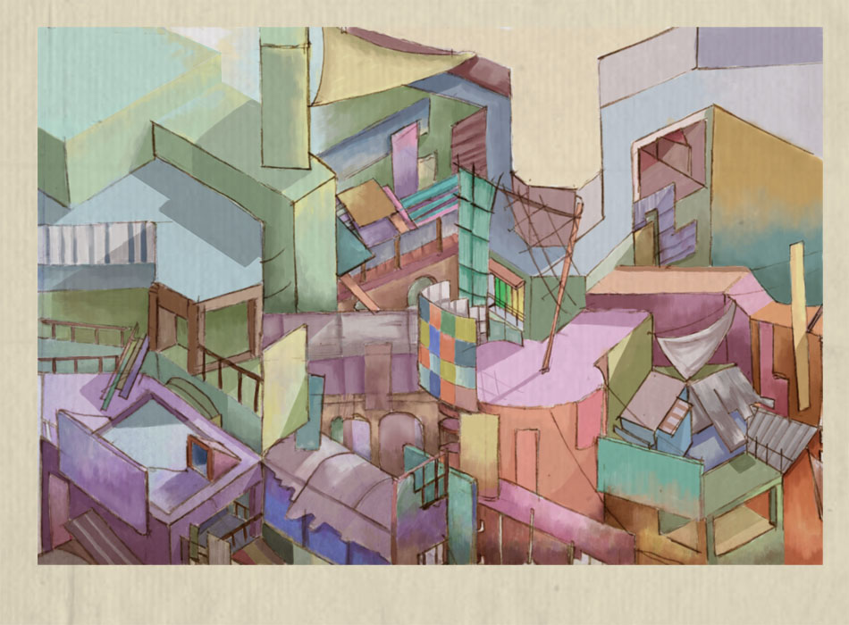 Experimental painting-urban