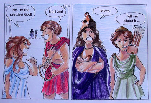 Greek Gods Comic Strip 1 : Apollo and Aphrodite