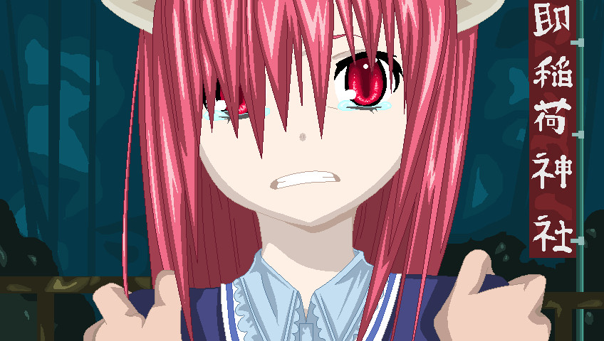 Download A scene from the anime, Elfen Lied.