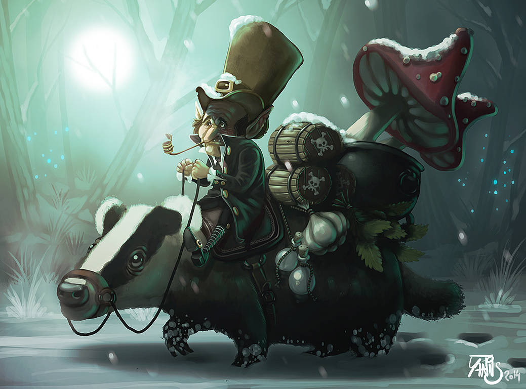 Gnome and Badger by Traaw Gnome and Badger by Traaw