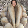 Daisy Ridley in fur