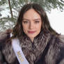 Daisy in silver fox fur