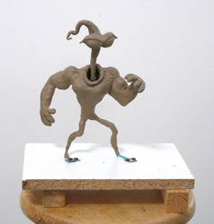 Earthworm Jim clay figure