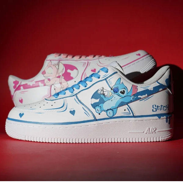 Stitch and Angel Air force 1 from MyPaintedShoes by ajdv on DeviantArt