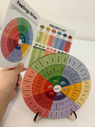 Feelings Wheel Therapy Office Desk Decor