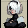 2B Character Portrait - Pixel Art