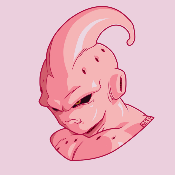 Recent Kid Buu drawing of mine. Which Majin Buu form is your