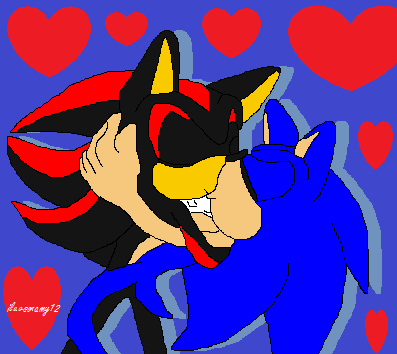 Both Sonic And Shadow Kissing by iluvsonamy12 on DeviantArt