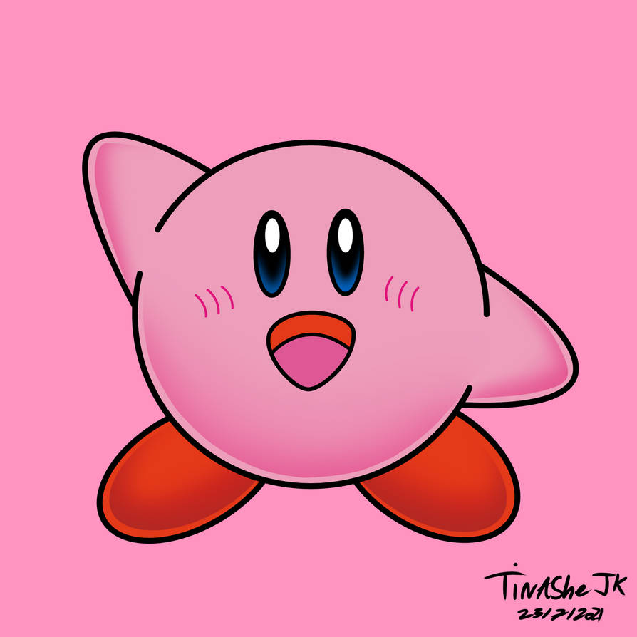 Kirby (SSB64 Artwork But Kirby Super Star Style) by TinasheJK on DeviantArt