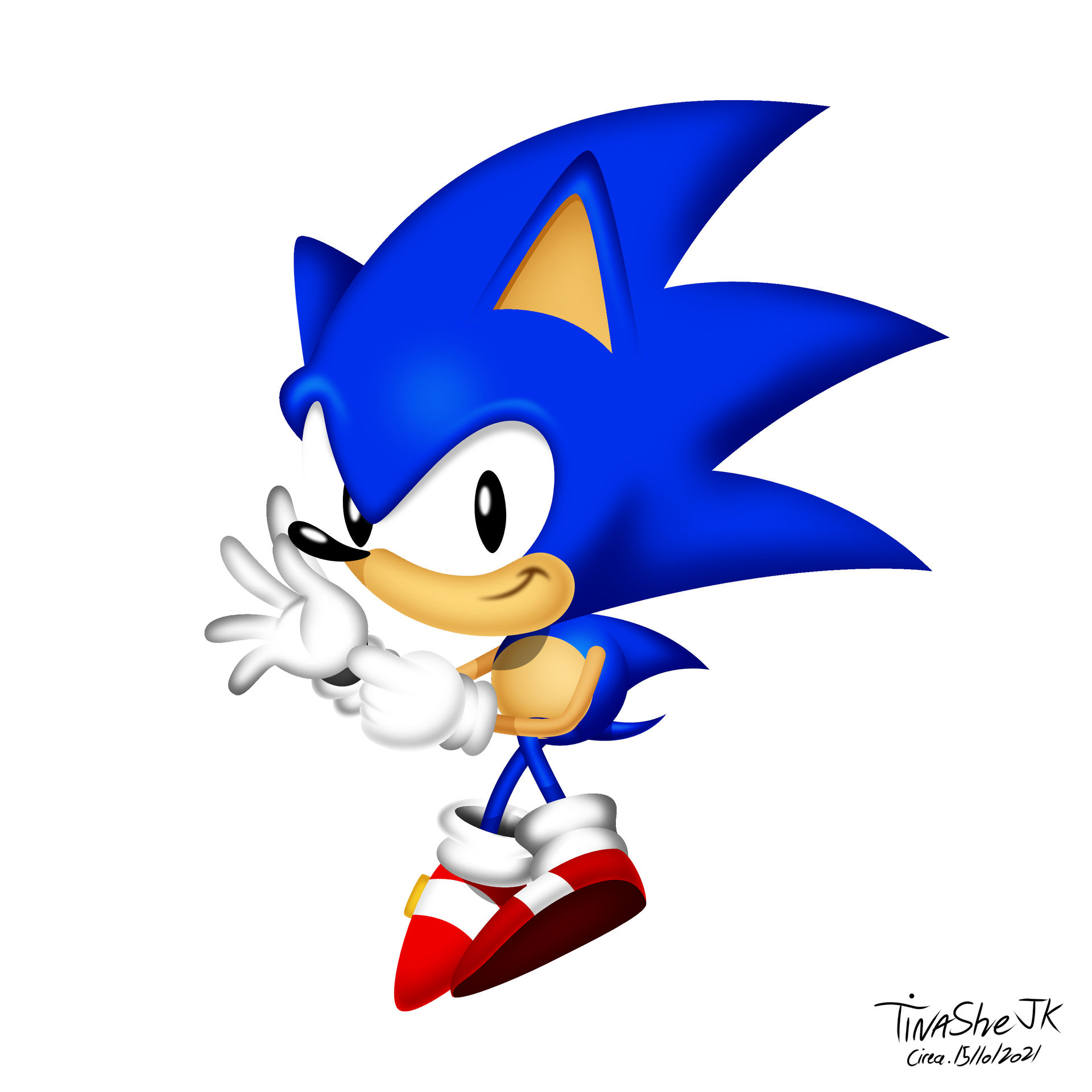 Sonic (Sonic Jam Redraw) by TinasheJK on DeviantArt