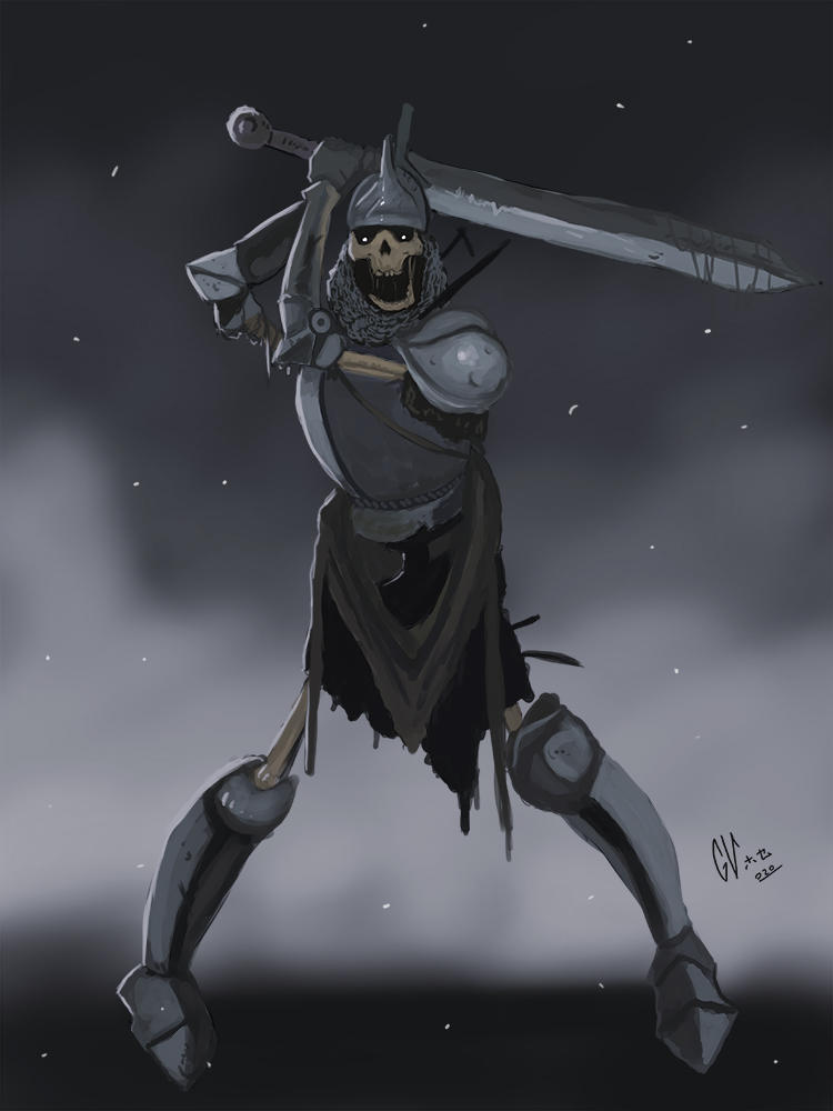 Skeleton Knight Concept by IcedEdge on DeviantArt