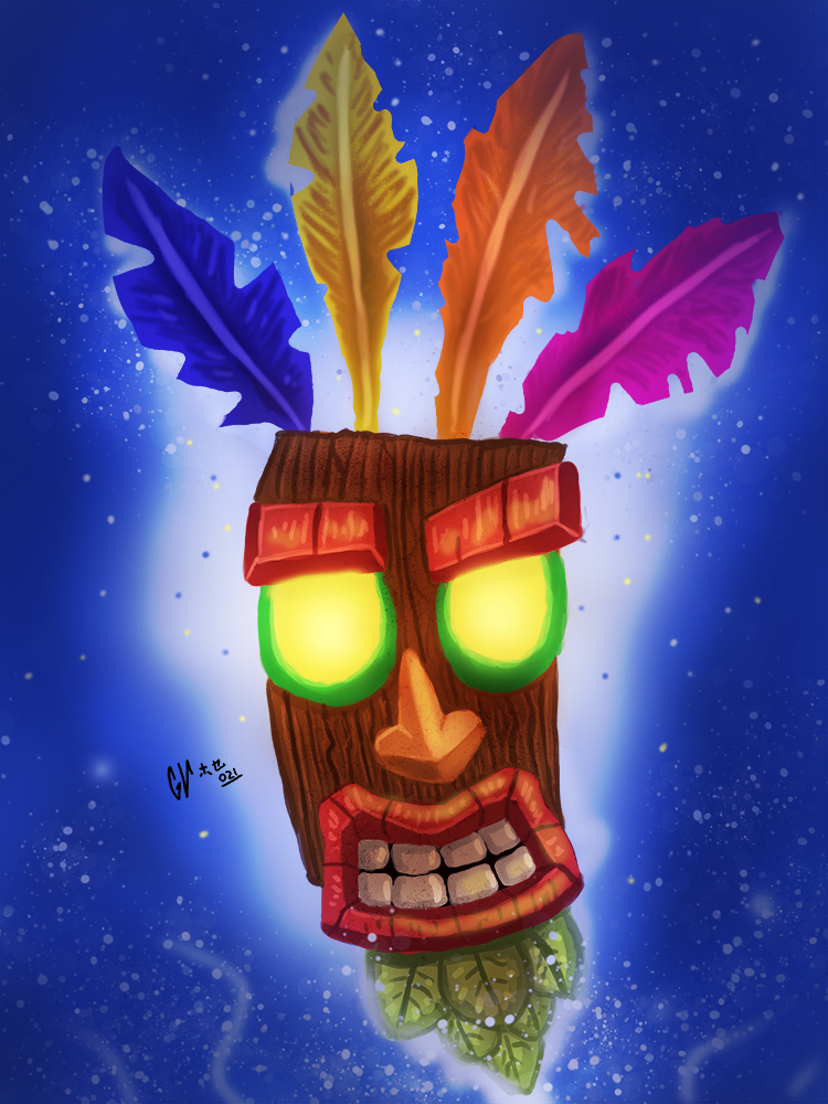 Aku Aku from Crash Bandicoot ! by Mireia on Dribbble