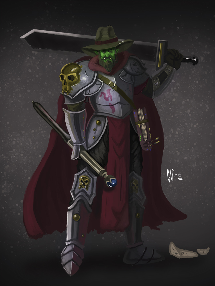 Half-orc character design by IcedEdge on DeviantArt