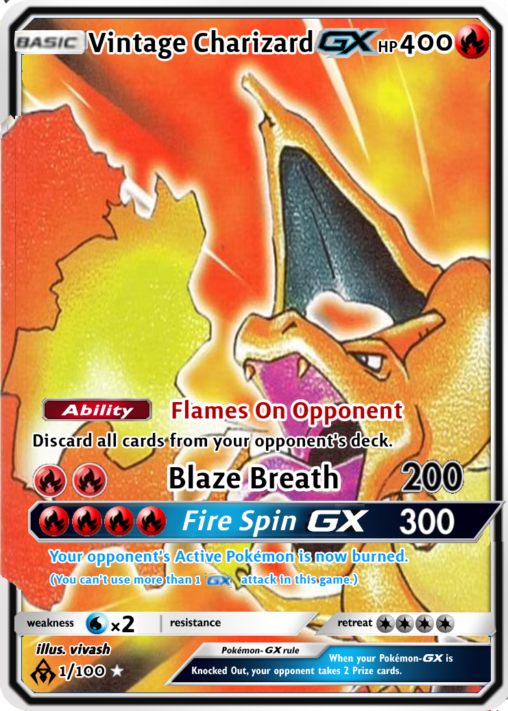 Old Charizard R Vintage Charizard by VivashV on DeviantArt