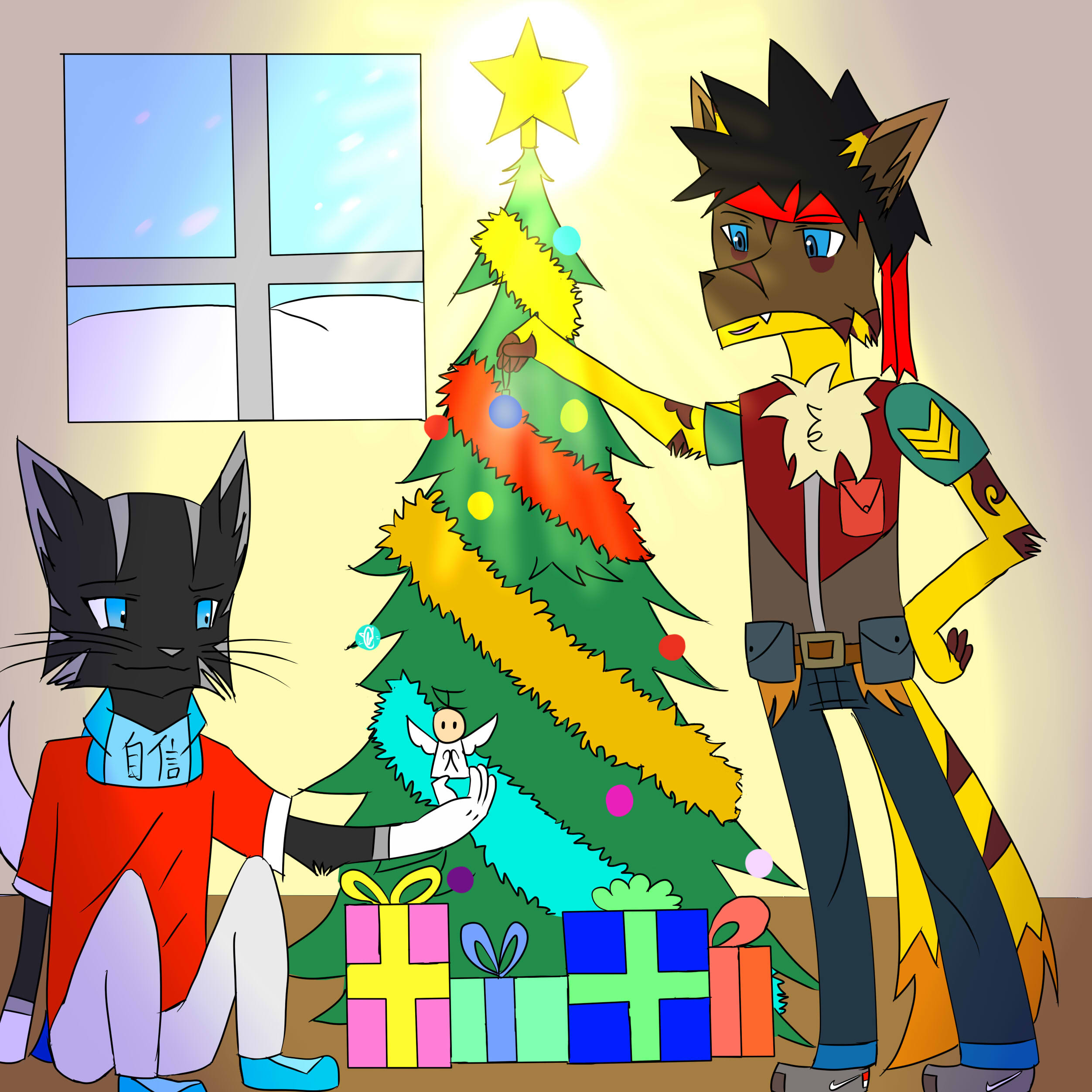 JWolfOrange13 Request Christmas+Speedpaint