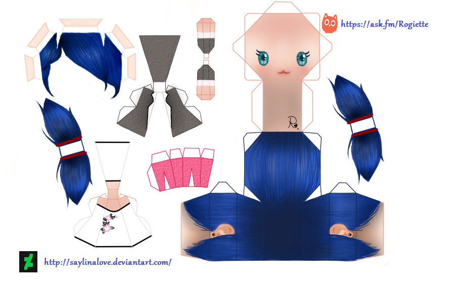 Papercraft Miraculous Ladybug Marinette By SaylinaLove On DeviantArt papercraft-miraculous-ladybug-marinette-by-saylinalove-on-deviantart
