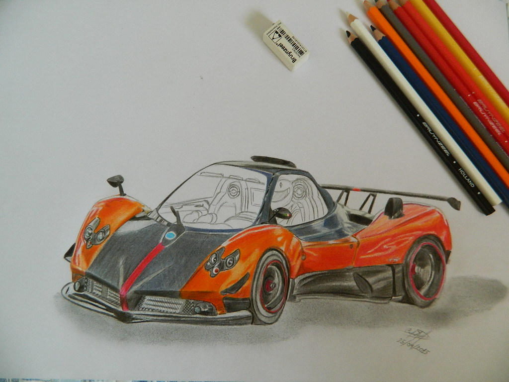 Pagani Zonda Drawing by destroyer12343 on DeviantArt
